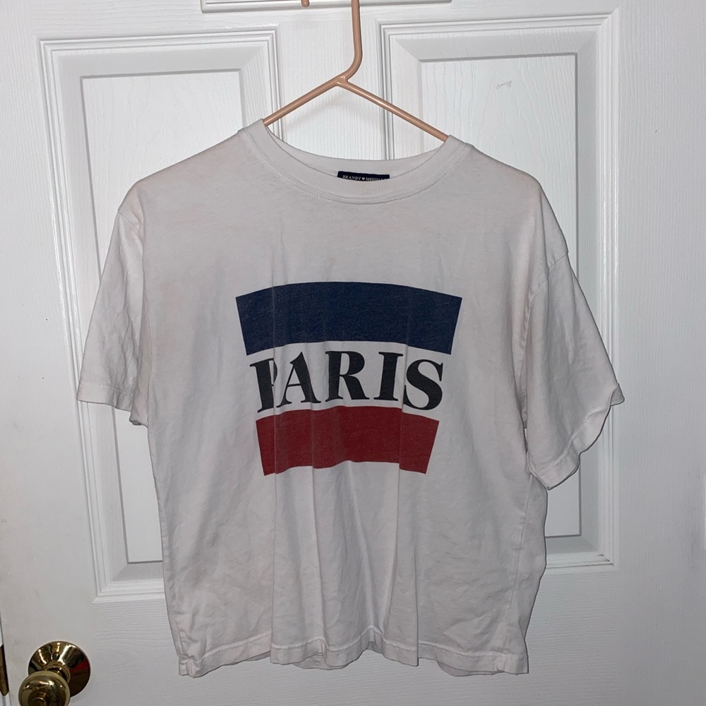 white paris brandy melville top